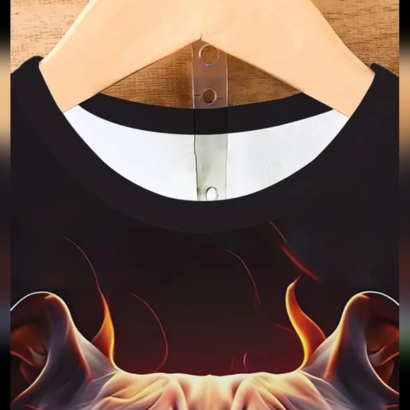 Pitbull w flames print tee - Picture 2 of 4